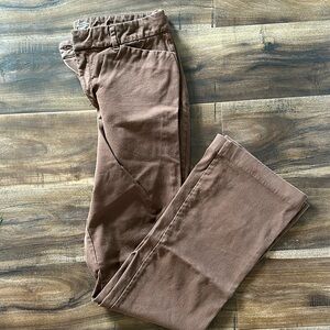 High rise pixie flare pants